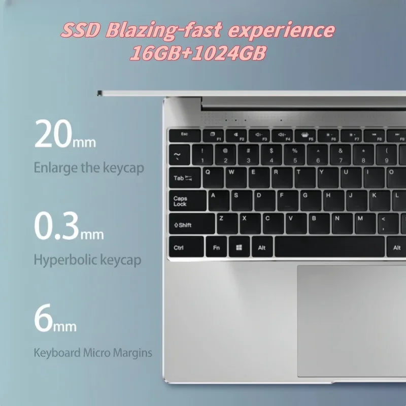 Portátil 2026 I9 Windows 11: 14.1" FHD, 16GB RAM, 1TB SSD Gamer